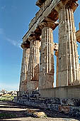 Selinunte the temple hill - Temple E. Perhaps dedicated to Era (Juno), (V c BC), it was reconstructed in the mid-fifties with  the anastylosis method. 